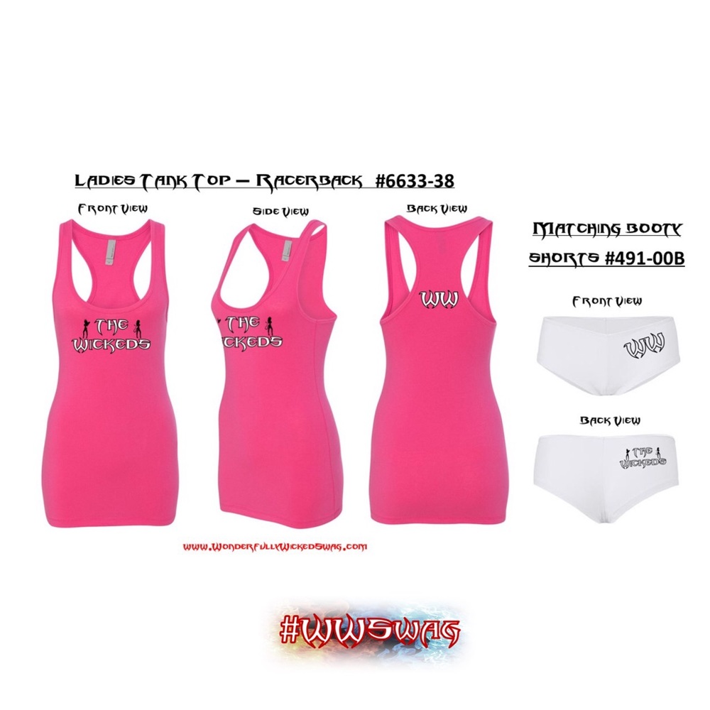 Tank Top Racerback Style - Hot Pink - Picture 2 of 3